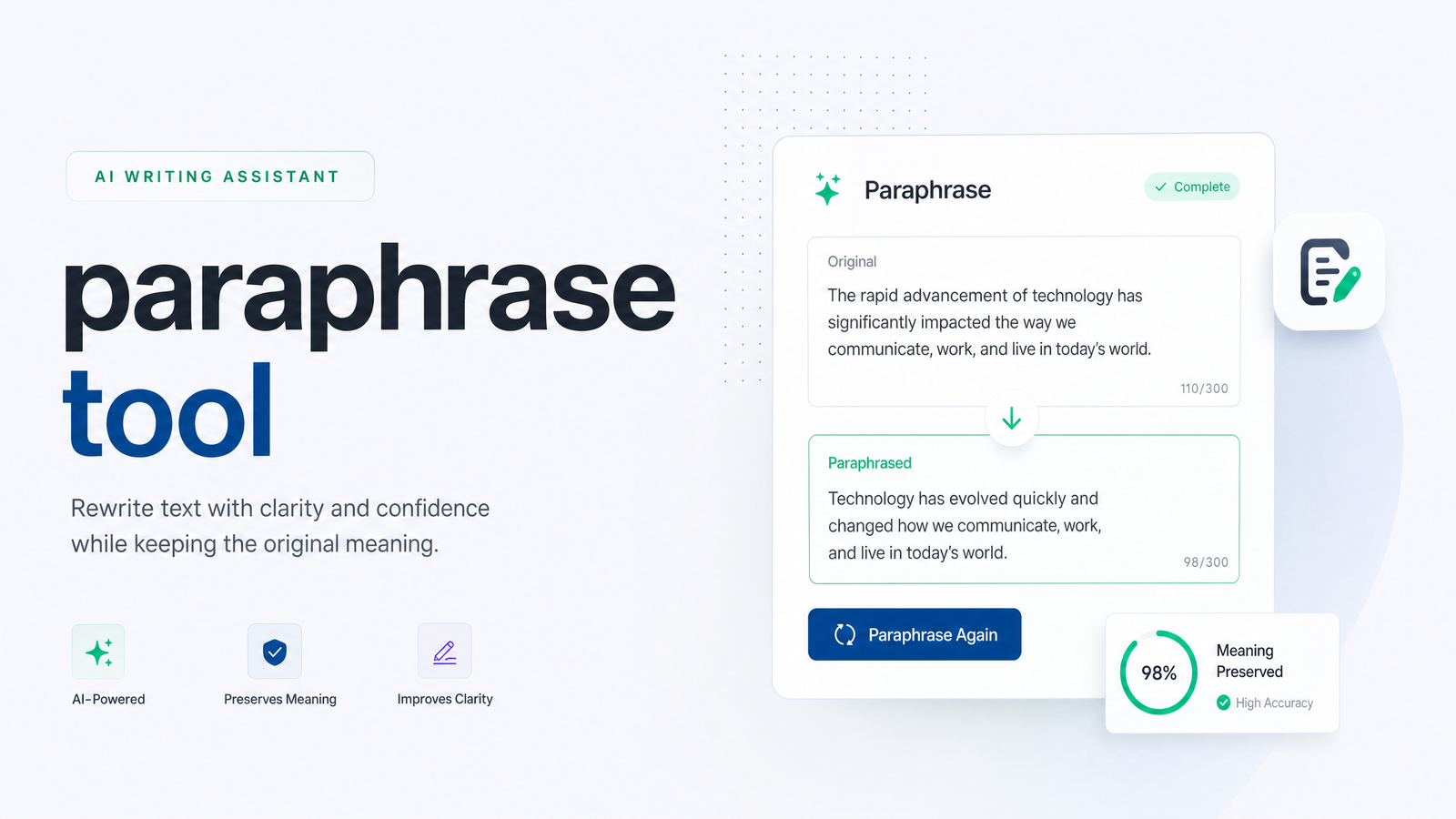 Cover image for “Paraphrase Tool: What It Does and When It Hurts SEO”
